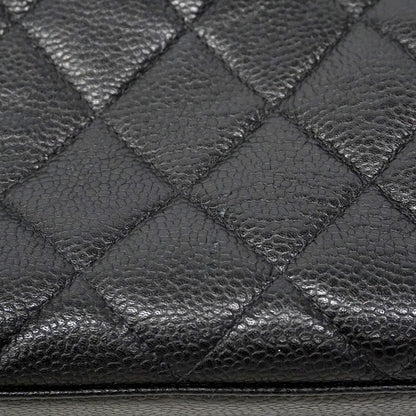 Chanel Handbag Quilted Caviar Leather Black Gold — view 7