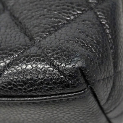 Chanel Handbag Quilted Caviar Leather Black Gold — view 6