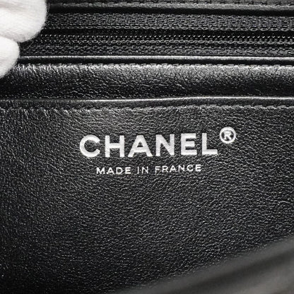 Chanel Shoulder Bag Mini Quilted Lambskin Black Silver — view 5