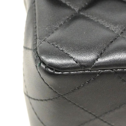 Chanel Shoulder Bag Mini Quilted Lambskin Black Silver — view 6