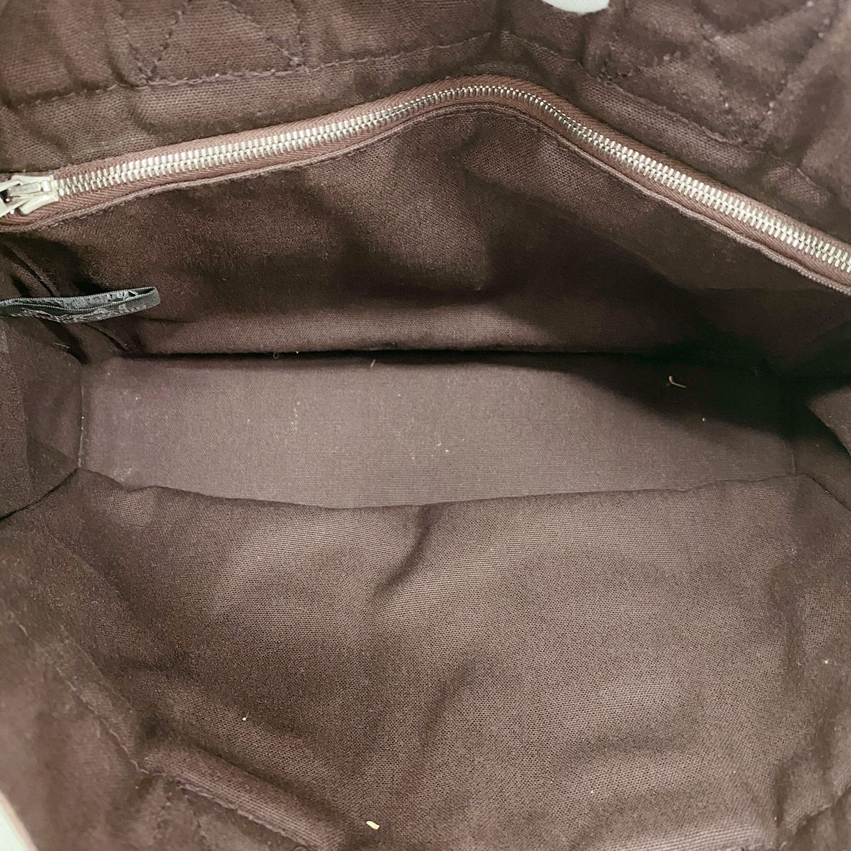 Hermes Tote Bag Fourre Tout PM Canvas Brown Silver — view 4