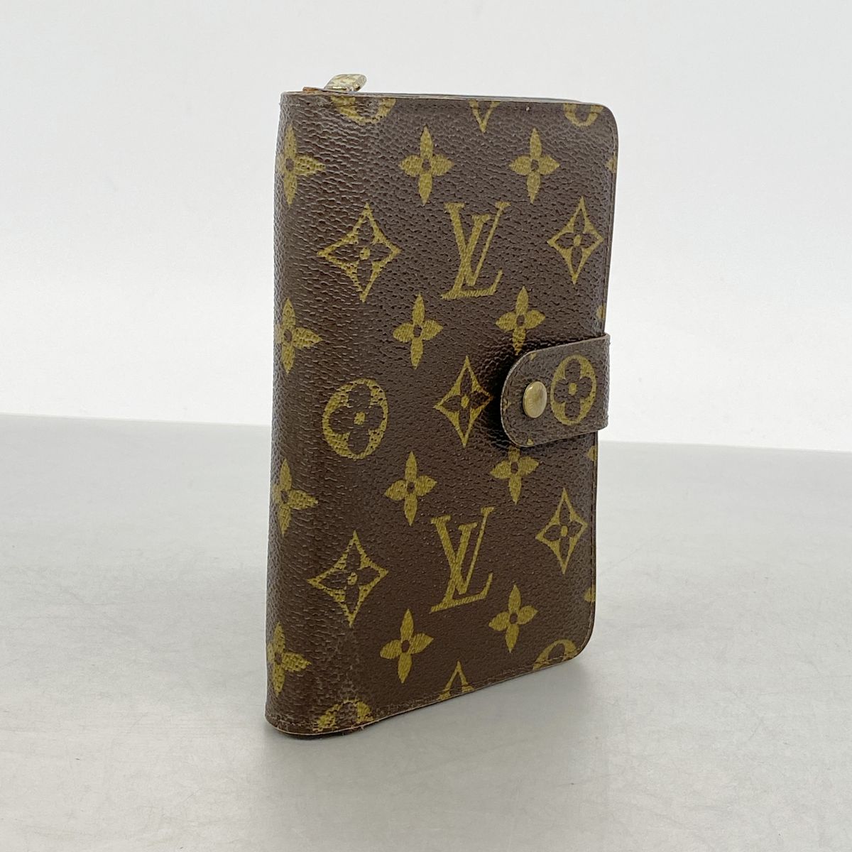 Louis Vuitton Wallet Monogram Porte Papier Zip Brown — view 2