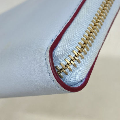Gucci Wallet Yuko Higuchi Leather Sky Blue Bordeaux Champagne Gold — view 5