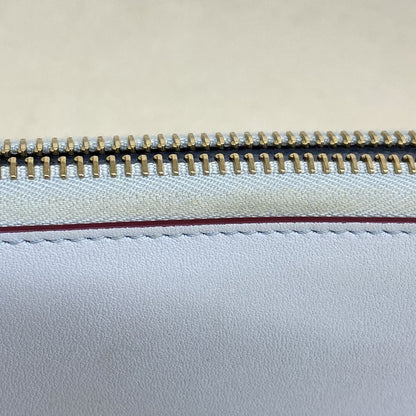 Gucci Wallet Yuko Higuchi Leather Sky Blue Bordeaux Champagne Gold — view 7