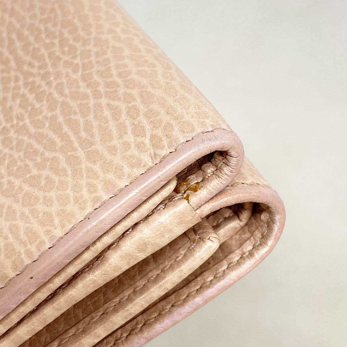 Gucci Trifold Wallet GG Marmont Leather Pink Gold — view 6