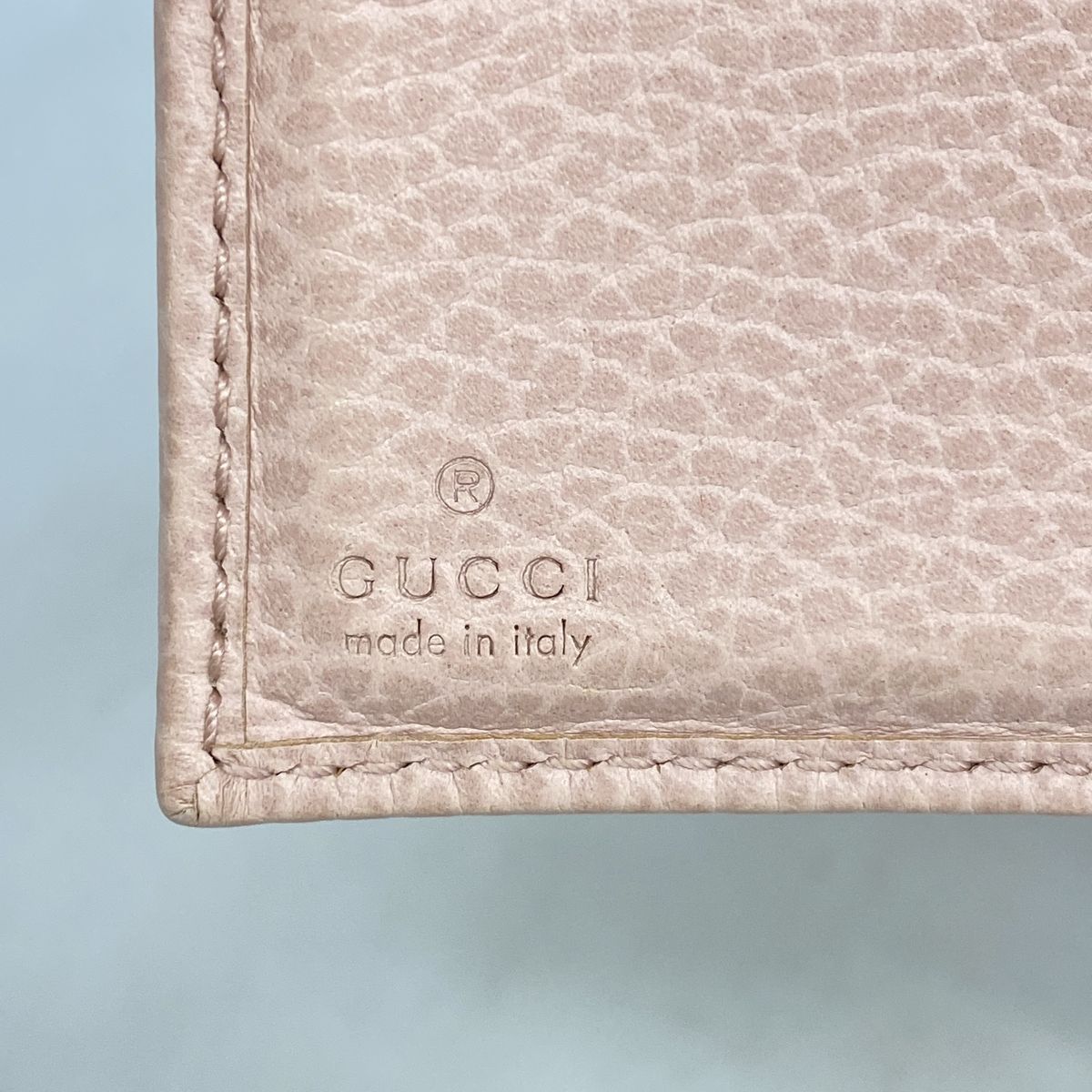 Gucci Trifold Wallet GG Marmont Leather Pink Gold — view 4