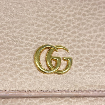 Gucci Trifold Wallet GG Marmont Leather Pink Gold — view 8