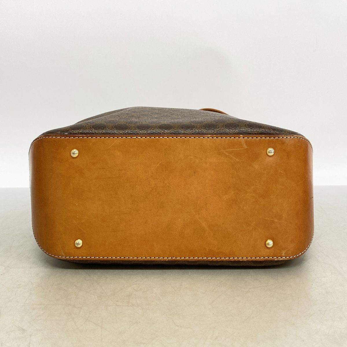 Celine Shoulder Bag Macadam Brown Gold — view 3