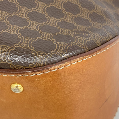 Celine Shoulder Bag Macadam Brown Gold — view 6