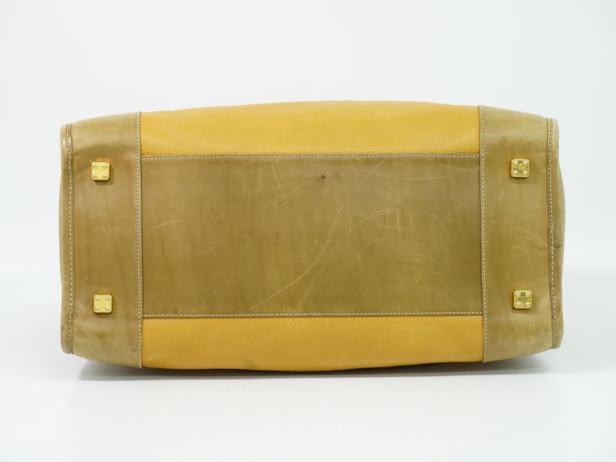 Loewe Amazona 40 Anagram Boston Bag Leather Yellow — view 3