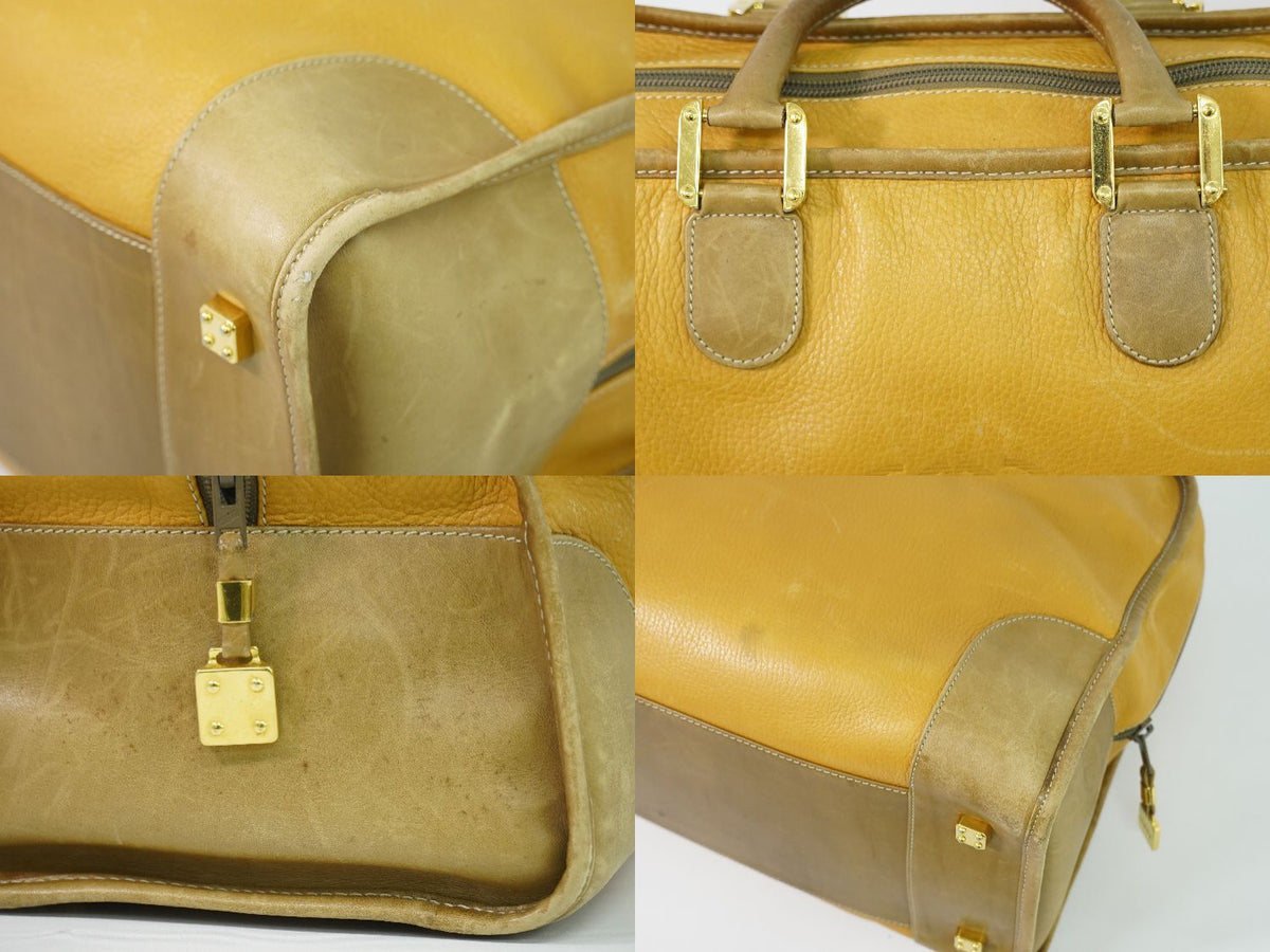 Loewe Amazona 40 Anagram Boston Bag Leather Yellow — view 7