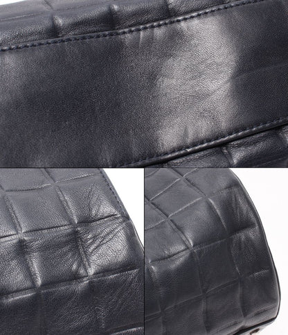 Chanel Tote Bag Silver Choco Bar Lambskin — view 8