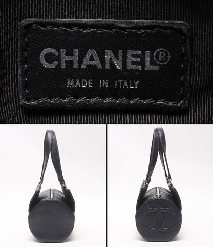 Chanel Tote Bag Silver Choco Bar Lambskin — view 4