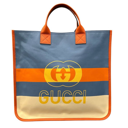 Gucci Interlocking G Children's Tote Bag Nylon Leather Kids