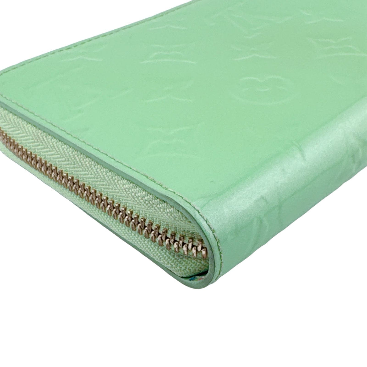 Louis Vuitton Zippy Wallet Monogram Vernis Gummy Apple Green Zip Around Patent — view 2