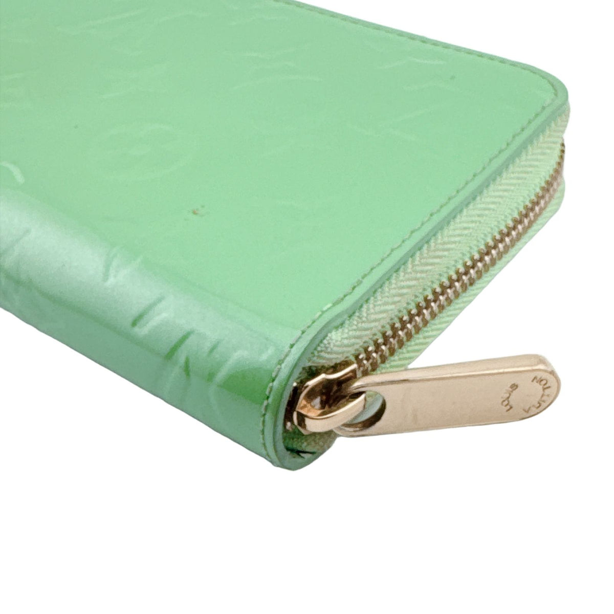 Louis Vuitton Zippy Wallet Monogram Vernis Gummy Apple Green Zip Around Patent — view 3