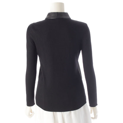 Gucci Archive Silk Wool Front Panel Contrast Knit Blouse Shirt Long Sleeve — view 4