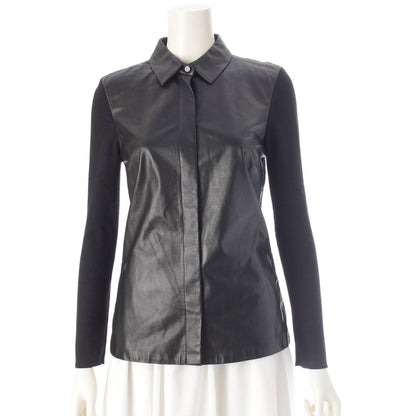 Gucci Archive Silk Wool Front Panel Contrast Knit Blouse Shirt Long Sleeve