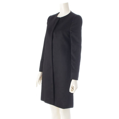 Prada Cashmere Hiyo Collarless Long Coat Black 36 — view 2