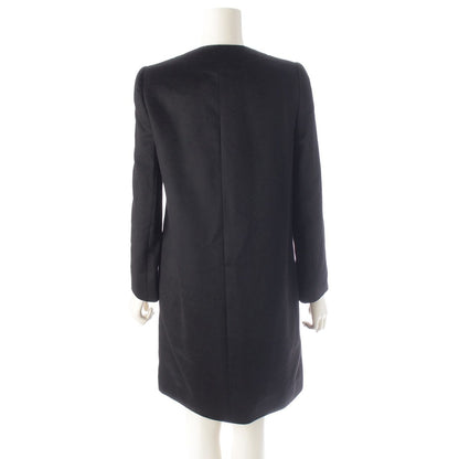 Prada Cashmere Hiyo Collarless Long Coat Black 36 — view 4