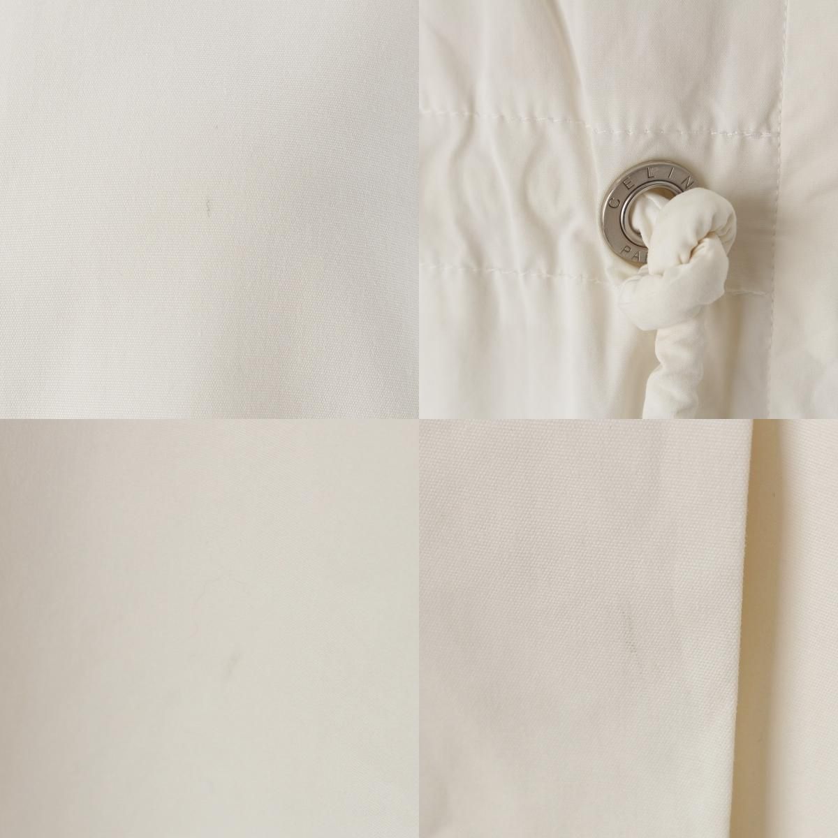 Celine Cotton Surgical Mod Coat Vintage White 40 — view 8