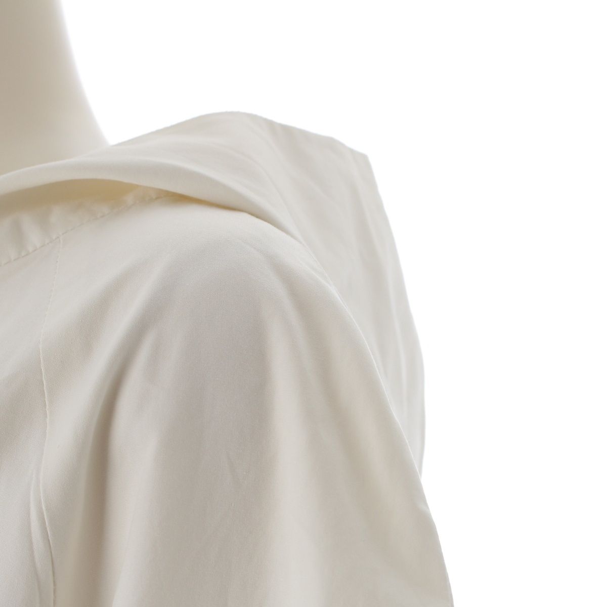 Celine Cotton Surgical Mod Coat Vintage White 40 — view 6