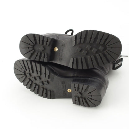 Chanel Sports Quilted Leather Lace-up Boots Shoes Black — view 5