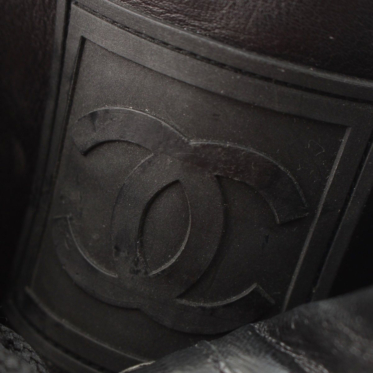 Chanel Sports Quilted Leather Lace-up Boots Shoes Black — view 7