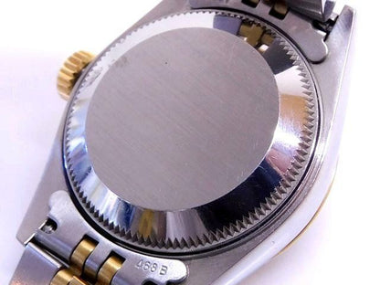 Rolex S Model Datejust Automatic Watch SS 18k Yellow Gold Combination Dial Bar — view 3