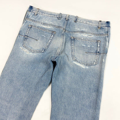 Dior Kris Van Assche Era Repair Denim Pants Light Blue Cotton 32 — view 4