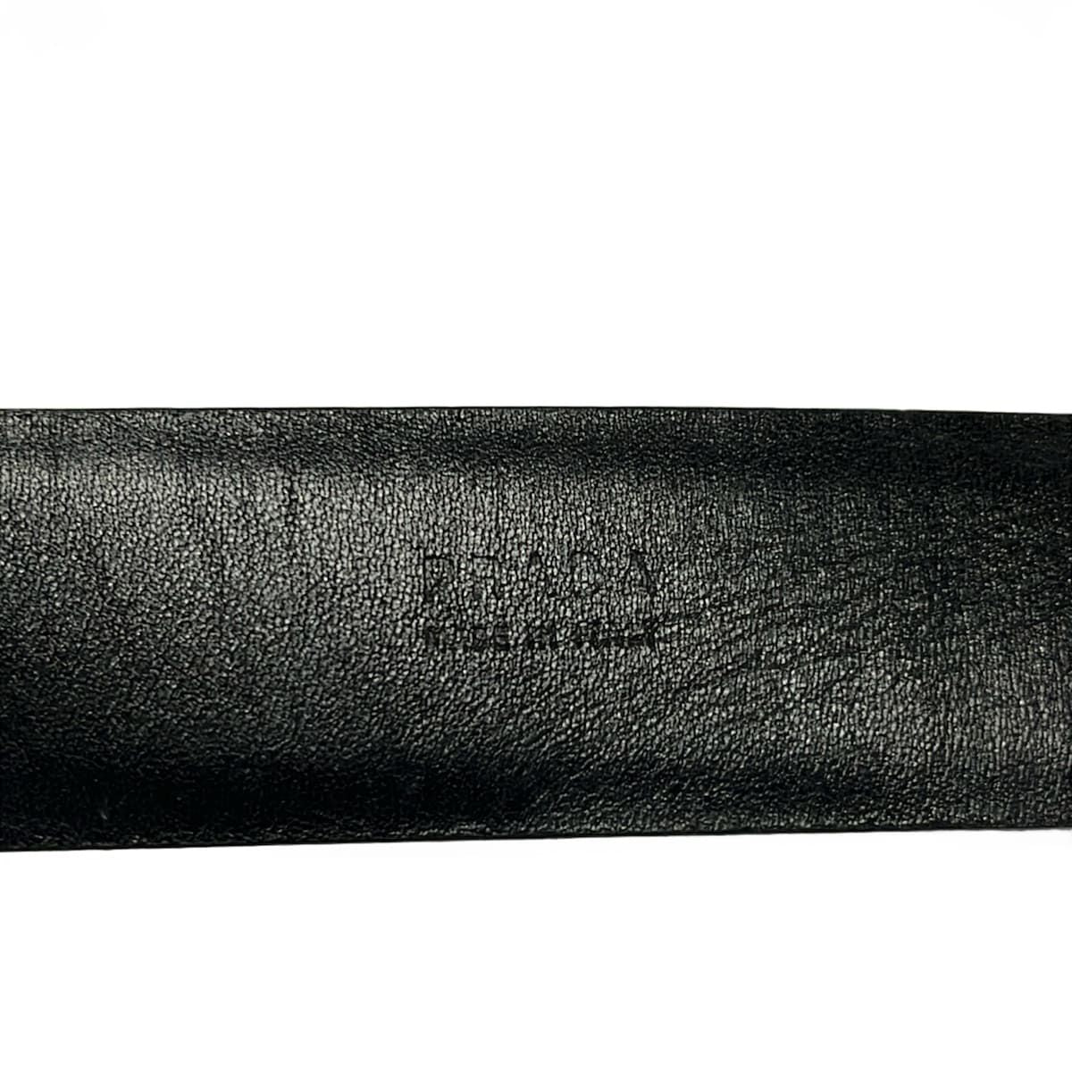 Prada Belt Black Silver Leather — view 4