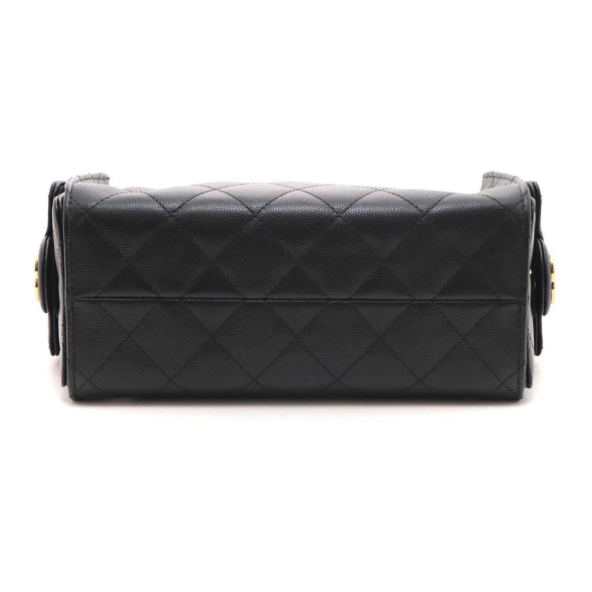 Chanel 25 Mini Black Caviar Leather Shoulder Bag — view 3