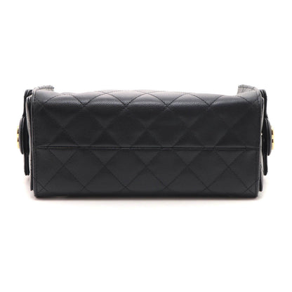 Chanel 25 Mini Black Caviar Leather Shoulder Bag — view 3