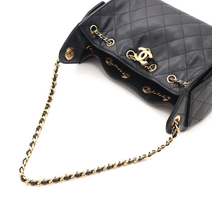 Chanel 25 Mini Black Caviar Leather Shoulder Bag — view 4