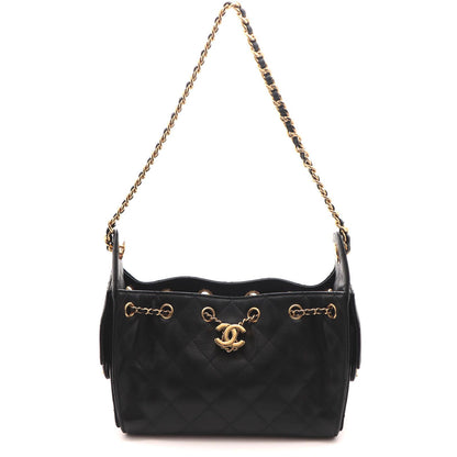 Chanel 25 Mini Black Caviar Leather Shoulder Bag