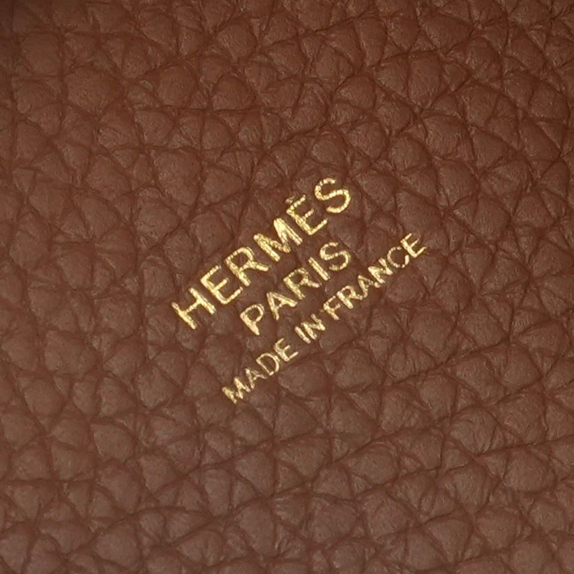 Hermes Picotin Lock PM 18 Tote Bag Taurillon Clemence Gold Brown — view 7