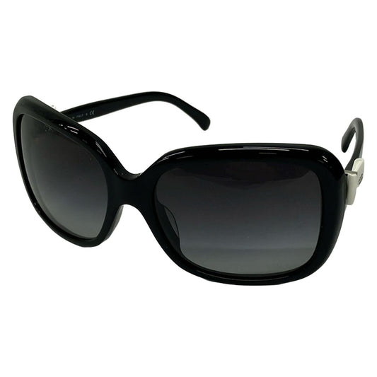 Chanel Sunglasses Black White Ribbon CC Logo Eyewear