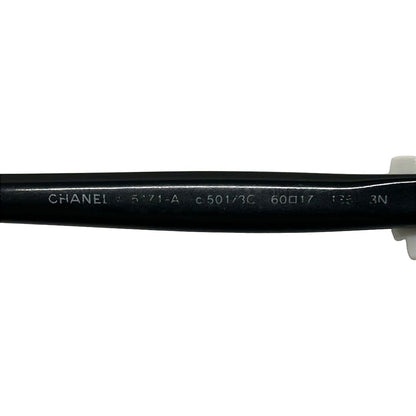 Chanel Sunglasses Black White Ribbon CC Logo Eyewear — view 4