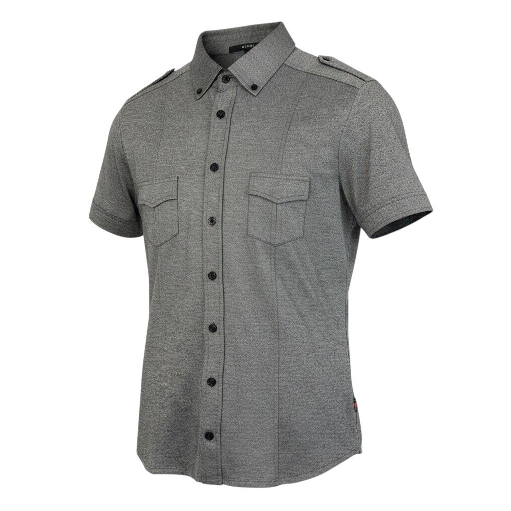 Gucci Sherry Line Short Sleeve Shirt Polo Gray Cotton XL