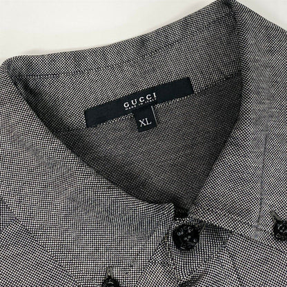 Gucci Sherry Line Short Sleeve Shirt Polo Gray Cotton XL — view 6