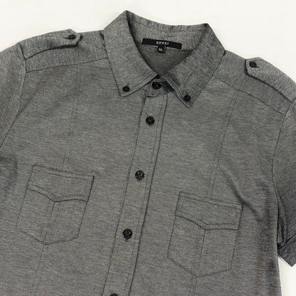 Gucci Sherry Line Short Sleeve Shirt Polo Gray Cotton XL — view 4