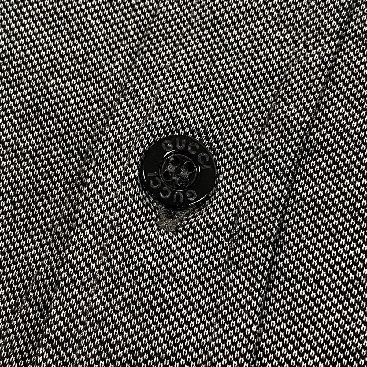 Gucci Sherry Line Short Sleeve Shirt Polo Gray Cotton XL — view 7