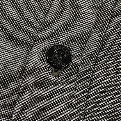 Gucci Sherry Line Short Sleeve Shirt Polo Gray Cotton XL — view 7