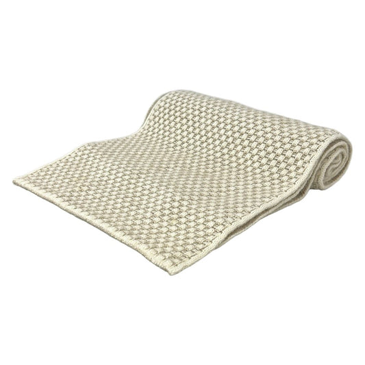 Louis Vuitton Scarf Echarpe Damier Ecology Beige Ivory Gold Cashmere Silk