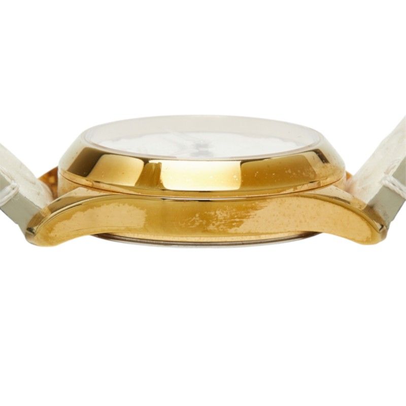 Gucci G-Timeless Bee Watch 126.5 Beige Gold White Stainless Steel Leather — view 4