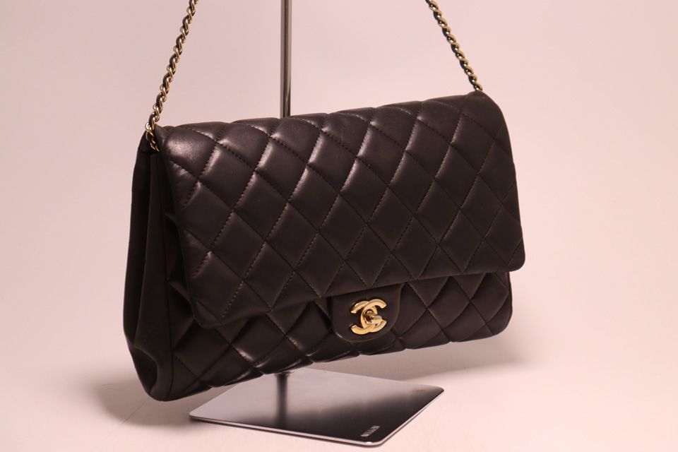 Chanel Quilted Lambskin Chain Shoulder Bag — view 4