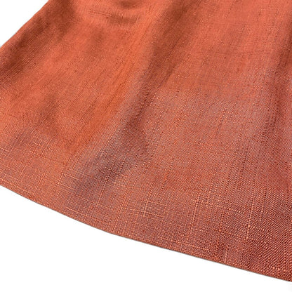 Saint Laurent Set Skirt Short Jacket Linen Blend Orange M — view 7