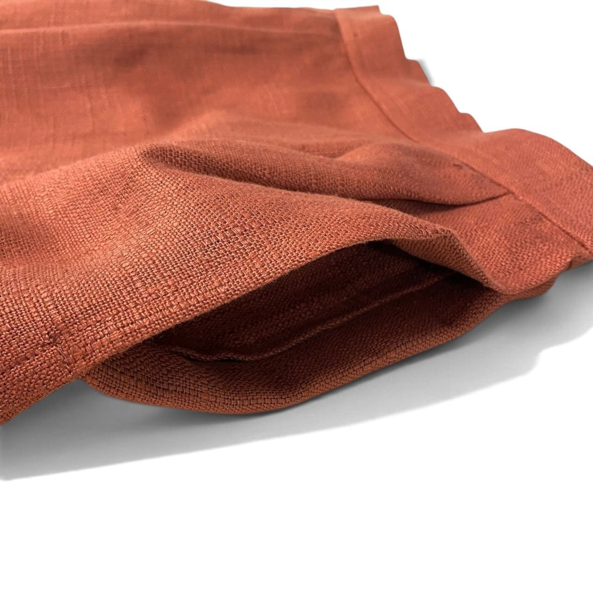 Saint Laurent Set Skirt Short Jacket Linen Blend Orange M — view 8