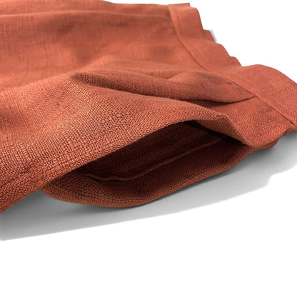 Saint Laurent Set Skirt Short Jacket Linen Blend Orange M — view 8