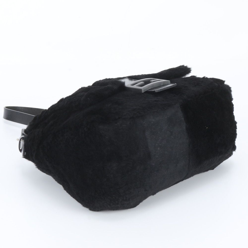 Fendi Mamma Bucket Baguette Leather Black Shoulder Bag — view 5